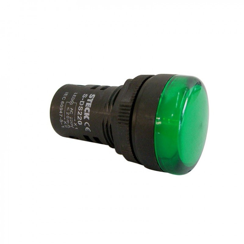 Sinaleiro Led Steck S-DS220/2 220V Verde