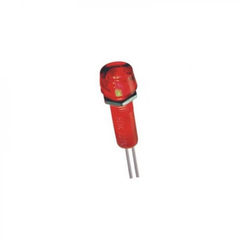 Sinaleiro olho de boi SADOKIN Com Rabicho. LP -14 120/220V Vermelho