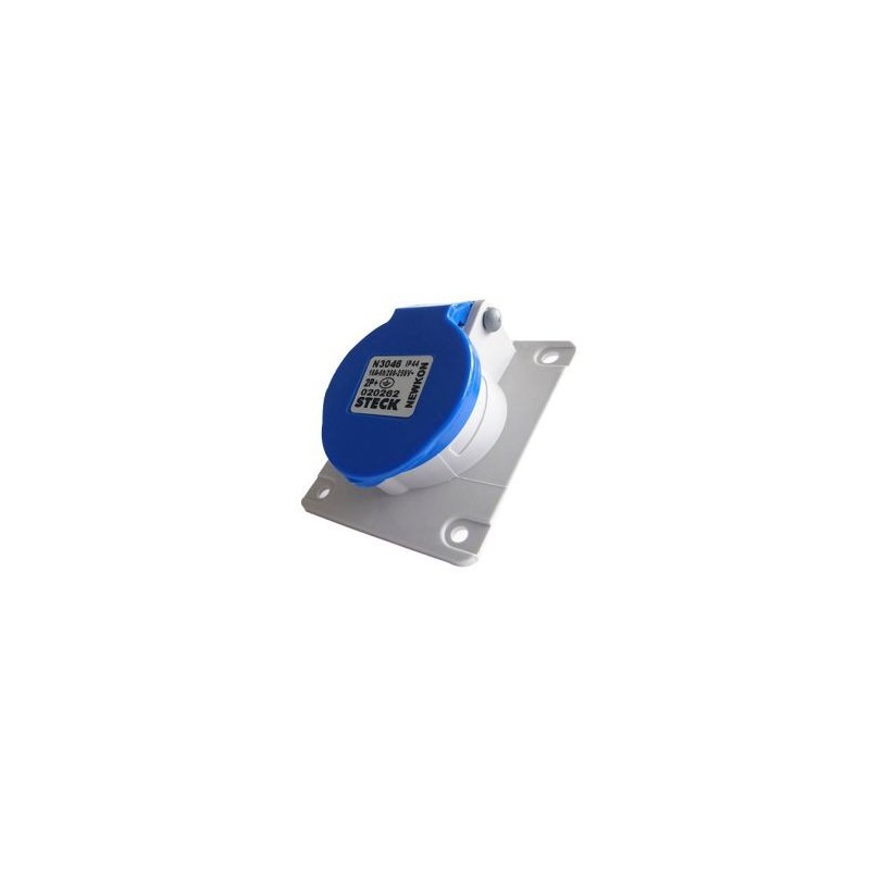 Tomada Embutir STECK 2P+T 6H 16A 200/250V Azul N3046