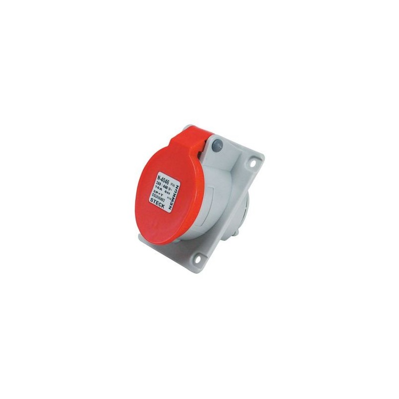 Tomada Embutir STECK 3P+T 6H 16A 380/440V Vermelho N4046