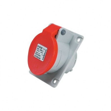 Tomada Embutir STECK 3P+T 6H 16A 380/440V Vermelho N4046