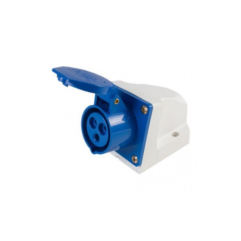 Tomada Sobrepor JNG 2P+T 16A 220V Azul REF113
