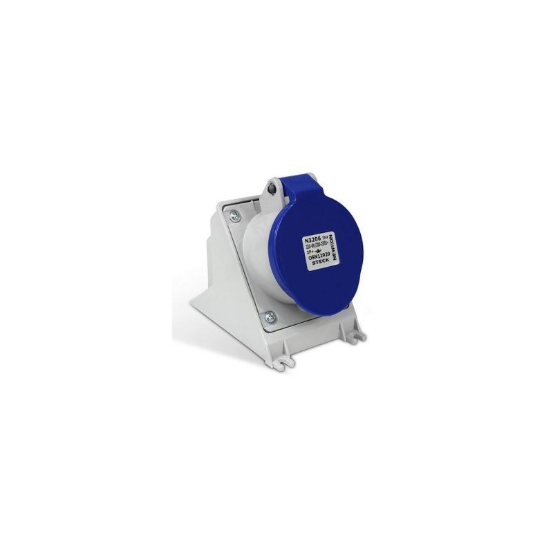 Tomada Sobrepor STECK NEWKON 2P+T 32A 220V Azul 3206