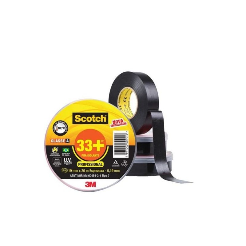 Fita Isolante SCOTCH 33+ 3M 20M