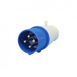 Plug Industrial JNG 3P+T 32A 220V 9H Azul