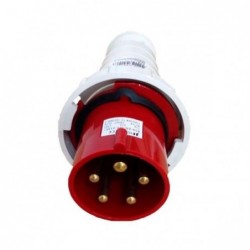 Plug Industrial JNG 3P+T+N 63A 380V 6H Vermelho