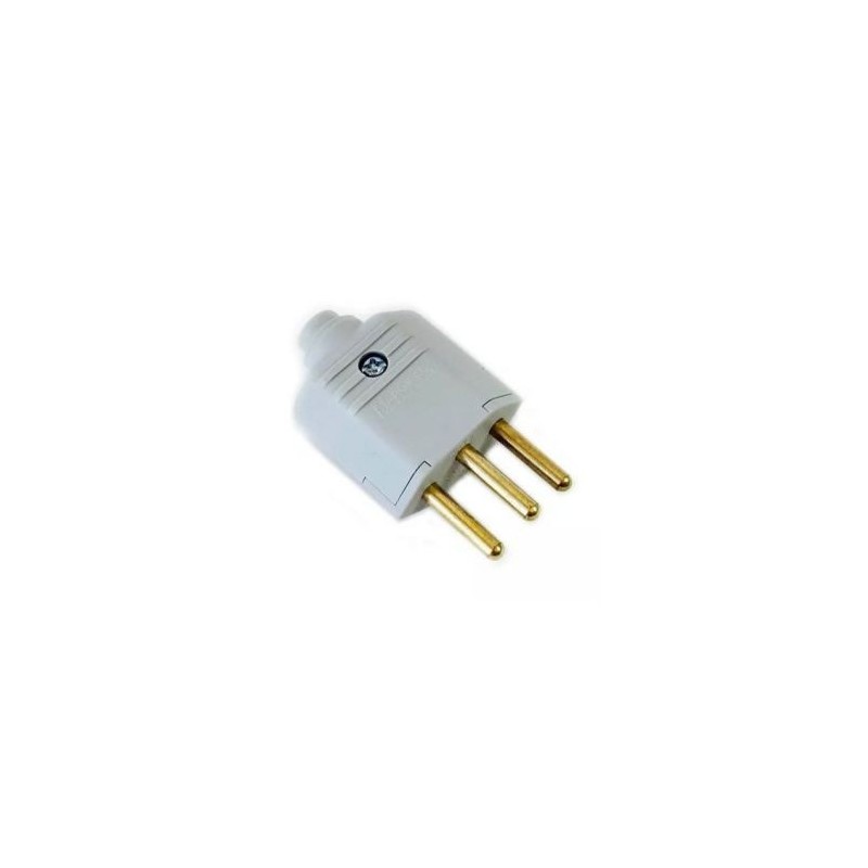 Plug Macho MARGIRIUS 2P+T 10A Cinza
