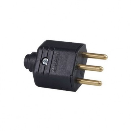 Plug Macho MARGIRIUS 2P+T 10A Preta